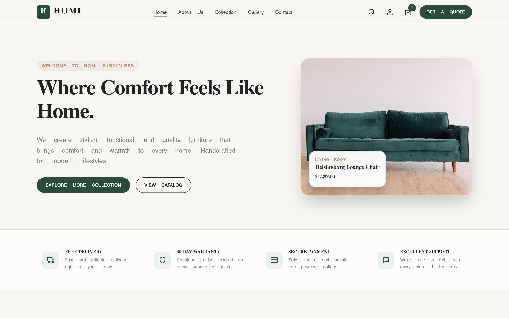 HOMI — E-Commerce & Showroom Engine Interactive Showcase Preview